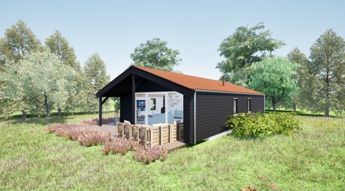Sort moderne sommerhus